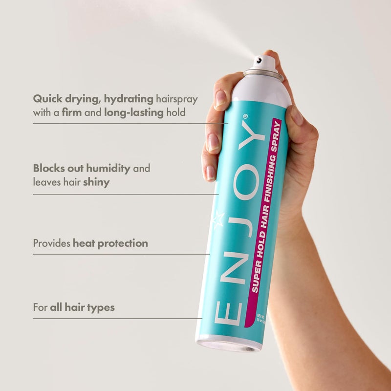 Enjoy Hair Finishing Spray - Quick Drying Versatile Styling - Provides Volume Shine Control - Firm Flexible Hold For All Hair Types (10 Oz) - Image 2
